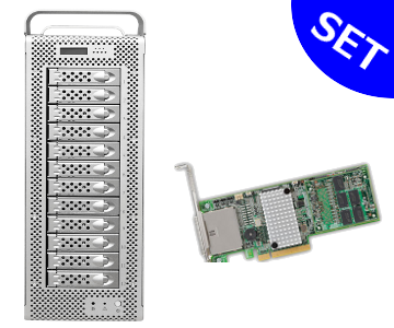 【50TB級】タワー型 外付け増設ディスクケース ハードディスク12台搭載